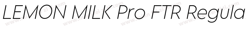 LEMON MILK Pro FTR Regular字体转换